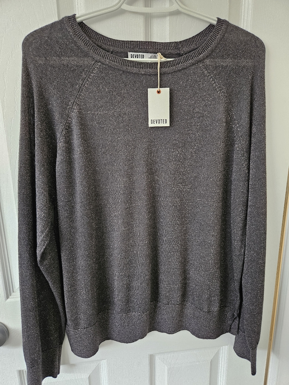 Devoted Brand Women's Crew Neck Sweater in Charcoal Gray